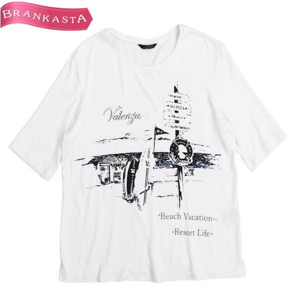 ＼5/12 23:59迄★各種クーポン発行中★お買い物マラソン／【中古】バレンザ/VALENZA Tシャツ トップス カットソー レディース 春夏 半袖 ..