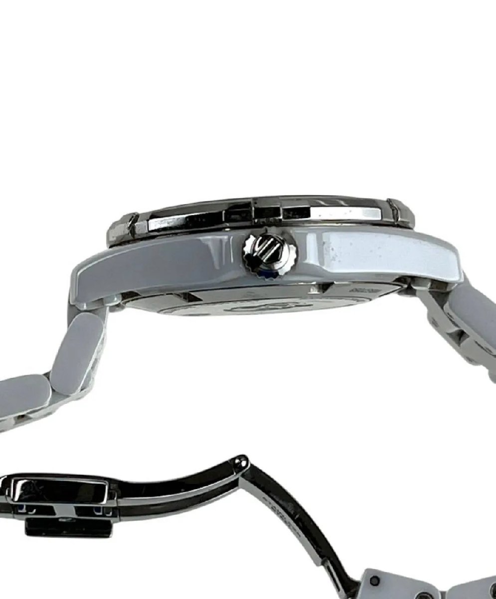 BRANKASTA 楽天市場店の【中古】タグホイヤー TAG HEUER WAY1391 セラミック 時計 稼働品 デイト 腕時計 ホワイト クォーツ ホワイト 白 5D341｜アングル3