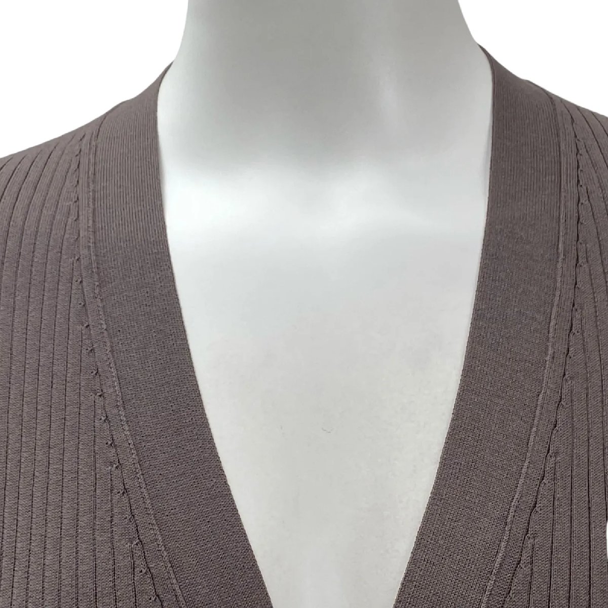 【中古】美品 ニジュウサンク 23区 ロングカーディガン 長袖 ニット コットン ブラウン 38、M、9号 レディース S5T511 brankasta-tisna-10001462 BRANKASTA 楽天市場店 サンプル画像2