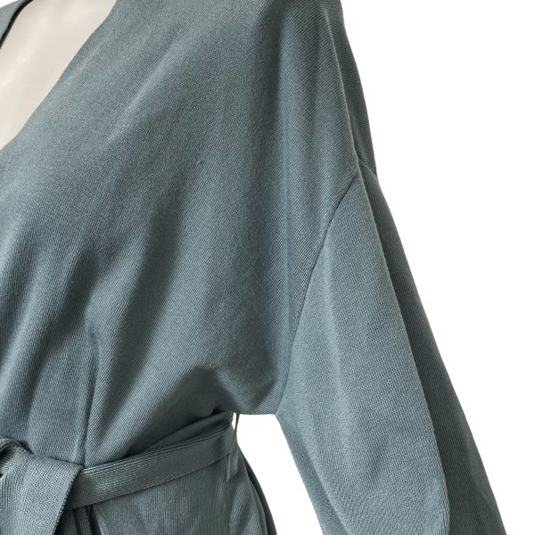 【中古】未使用 ミラオーウェン Mila Owen ロングニットカーディガン 長袖 オープンフロント ベルト付き ブルー系 0 S 7号 レディース S6B250 brankasta-tisna-10005056 BRANKASTA 楽天市場店 サンプル画像3