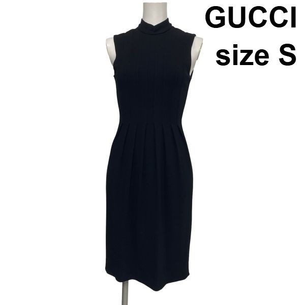 GUCCI ノースリーブワンピース ブラック Sサイズ グッチ GUCCI（袖の長さノースリーブ）（ワンピース