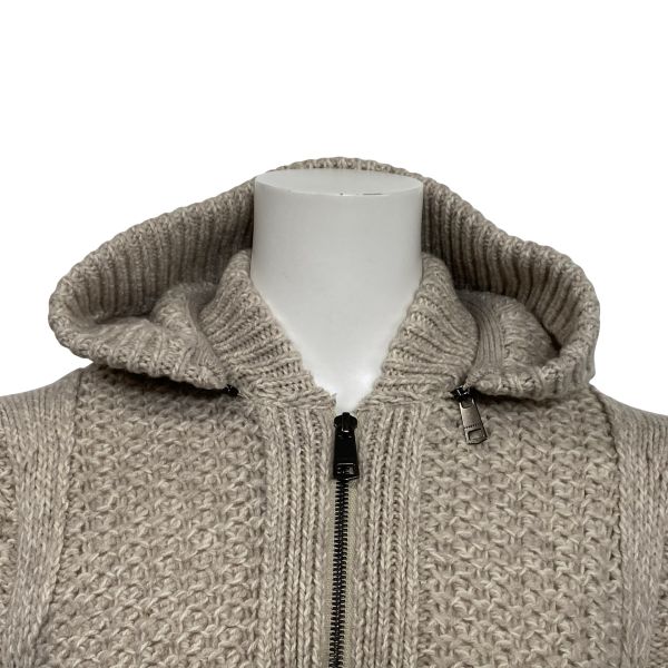 中古 バーバリーロンドン BURBERRY ニットジャケット ブルゾン 長袖 ジップアップ フード ベージュ 毛 カシミア 1 brankasta-tisna-10014537 BRANKASTA 楽天市場店 サンプル画像2