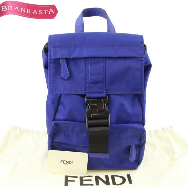 ＼5/14 23:59迄★全品20％OFFクーポン★期間限定セール／【中古】フェンディ/FENDI フェンディネス スモール ボディバッグ 鞄 7VZ067 メンズ バックパック ワンショルダー ナイロン 青 フェンディ ボディバッグ★04DA22