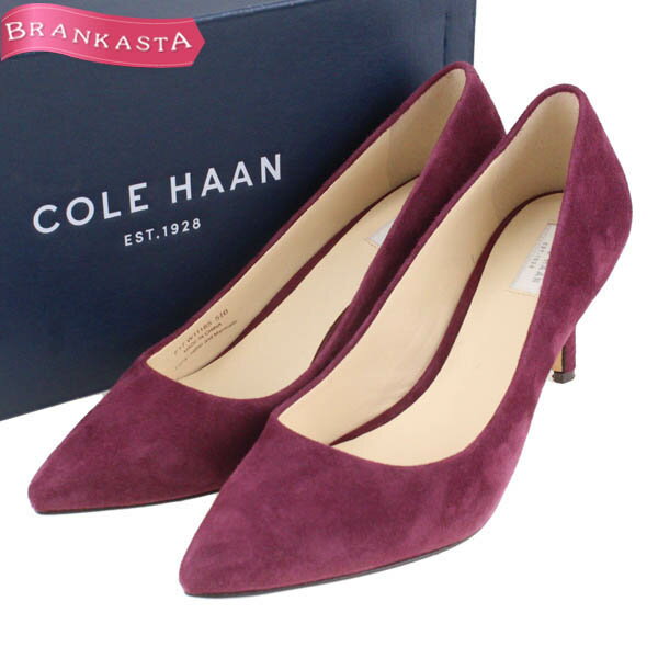 ＼5/14 23:59迄★全品20％OFFクーポン★期間限定セール／【中古】コールハーン/Cole Haan パンプス 靴 レディース ミドルヒール スエード ポインテッドトゥ パープル 5 1/2B 22.5cm コールハーン パンプス 靴★52DB09