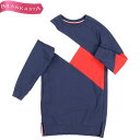 ＼5/2 23:59迄★70％OFFクーポン対象半額以下★期間限定セール／【中古】トミーヒルフィガー/TOMMY HILFIGER スウェットワンピース 子供服 女児 長袖 スエット 裏毛 128 ネイビー 赤 白 キッズ 春秋 トミーヒルフィガー ワンピース★41HM42