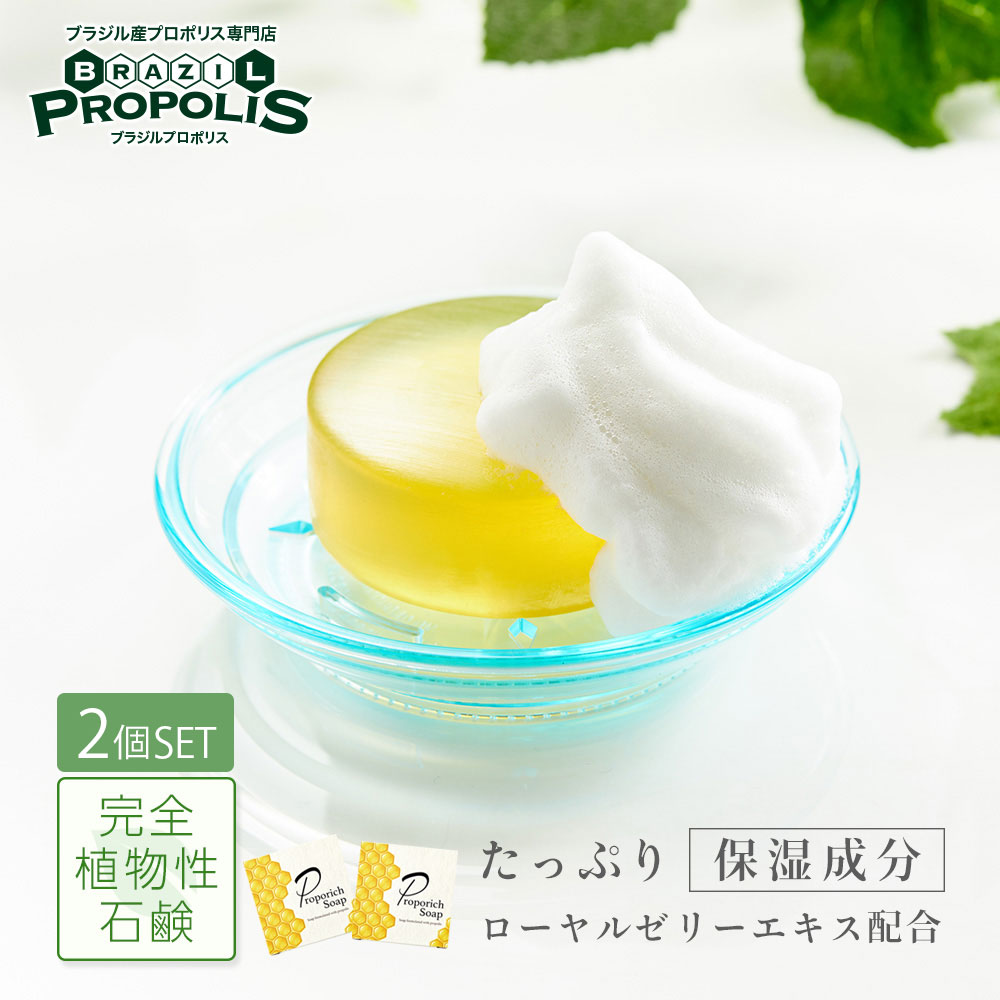プロポリス入り石鹸 2個セット プロポリッチソープ 100g フェイス ボディ両用 プロポリス 石けん せっ..