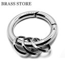 BRASS STORE ブラスストア / ドーナッツ型カラビナ キーホルダー(Lサイズ)/ ベルトループ 真鍮 ナスカン ブラス 強い メンズ レディース 小物...