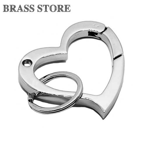 Rakuten - BRASS STORE ブラスストア / ハート カラビナ キーホルダー（シルバー）チャーム レディース バレンタイン プレゼント バッグ キーチャーム ニッケル ハンドメイド