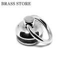 BRASS STORE ブラスストア / 真鍮ドロップリング 大(シルバー)/ ポスト トチカン 財布 金具 パーツ 工具 ウォレットチェーン レザークラフト 首輪 ペット用品 ドロップハンドル