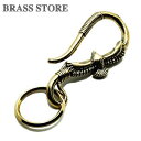 BRASS STORE ブラスストア / 真鍮 イーグル ツリバリ キーホルダー(三角押し二重リング)/ ブラス 鳥 イーグル メンズ キーリング ゴールド 金...