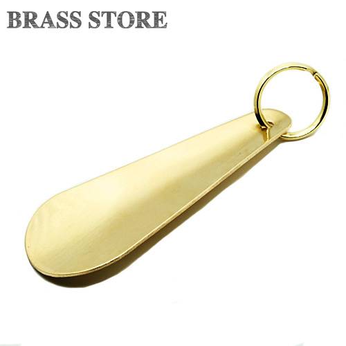 楽天真鍮雑貨 BRASS STOREBRASS STORE ブラスストア / 真鍮 靴べら（ティアドロップ）/ 靴ベラ くつべら 靴ベラ 靴 銀 ゴールド ブラスビジネス キーリング プレゼント ギフト メンズ レディース 軽い 軽量