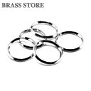 BRASS STORE ブラスストア / 5個セット 鉄製 三角押し二重リング(直径24mm)/ ダブルリング パーツブラス カスタムパーツ キーホルダー キー...