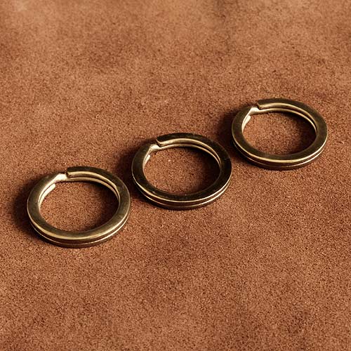 BRASS STORE ブラスストア / 3個セット 真鍮製 平押し二重リング（直径28mm）/ ゴ...