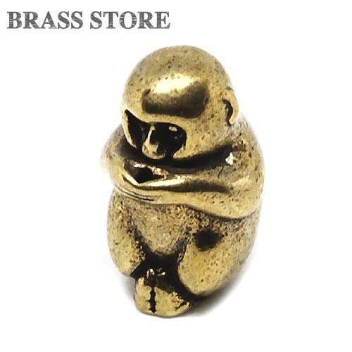 BRASS STORE ブラスストア / 真鍮 お香立て（猿）/ サル モンキー 動物 チャーム 置物 インセンス スタンド スティック ブラス 真鍮無垢 雑貨 縁起物 金属 干支 ビンテージ アンティーク