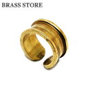 BRASS STORE ブラスストア / 真鍮製 レールリング 太幅 (小サイズ)/ 指輪 パーツ アクセサリー ゴールド アンティーク ビンテージ メンズ レ...