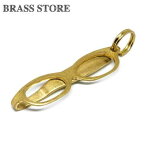 BRASS STORE ブラスストア / 真鍮 メガネデザイン クリップ（Sサイズ）/ 眼鏡 ブラス 真鍮無垢 ソリッドブラス ダブルリング 文房具 キーホルダー ゴールド 真鍮雑貨