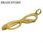 BRASS STORE ブラスストア / 真鍮 メガネデザイン クリップ（Mサイズ）/ 眼鏡 ブラス 真鍮無垢 ソリッドブラス ダブルリング 文房具 キーホルダー ゴールド 真鍮雑貨