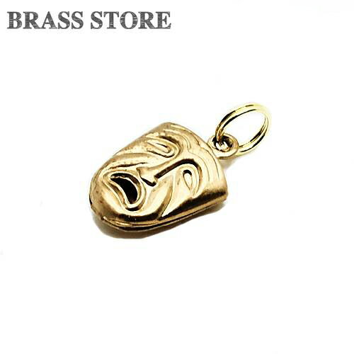 BRASS STORE ブラスストア / 極小二重リング付き（ツーフェイス）/ トゥーフェイス 泣き笑い タトゥー オールド アメリカ ブラス パーツ アクセサリー キーホルダー ネックレス チョーカー 1