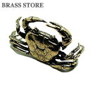 BRASS STORE ブラスストア / 真鍮 オーナメント(蟹)/ カニ 星座 かに座 キャンサー リアル 置物 ゴールド 海洋生物 金色 ブラス レトロ 骨...