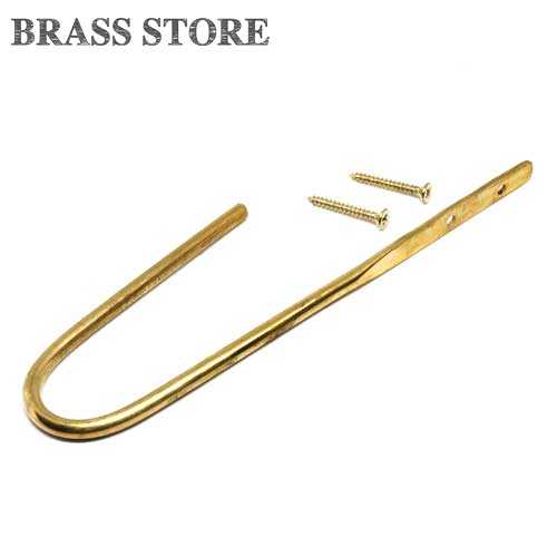 BRASS STORE ブラスストア /ネジ付き 真鍮 Jフック（Lサイズ）/ ブラス インテリア 雑貨 日用品 工具 ハンガー 吊り 壁掛け ステーショナリー ゴールド ドライフラワー