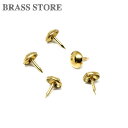 BRASS STORE ブラスストア / 5個セット 真鍮製 プッシュピン（Sサイズ）/ 押しピン 画鋲ブラス 雑貨 手芸用品 パーツ ハンドクラフト インテリア DIY スタッズ メンズ 雑貨 アクセサリー ピラミッド スタッズ 小さい グッズ