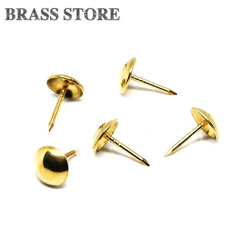 楽天真鍮雑貨 BRASS STOREBRASS STORE ブラスストア / 5個セット 真鍮製 プッシュピン（Mサイズ）/ 押しピン 画鋲ブラス 雑貨 手芸用品 パーツ ハンドクラフト インテリア DIY スタッズ メンズ 雑貨 アクセサリー ピラミッド スタッズ 小さい グッズ