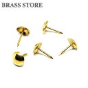 BRASS STORE ブラスストア / 5個セット 真鍮製 プッシュピン(Mサイズ)/ 押しピン 画鋲ブラス 雑貨 手芸用品 パーツ ハンドクラフト インテリ...