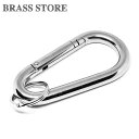 BRASS STORE ブラスストア / シルバー カラビナ キーホルダー リング1個(XLサイズ)/ ベルトループ ステンレス メンズ レディース 小物 雑貨 キーホルダー 鍵 収納 銀 二重リング ダブルリング(4)