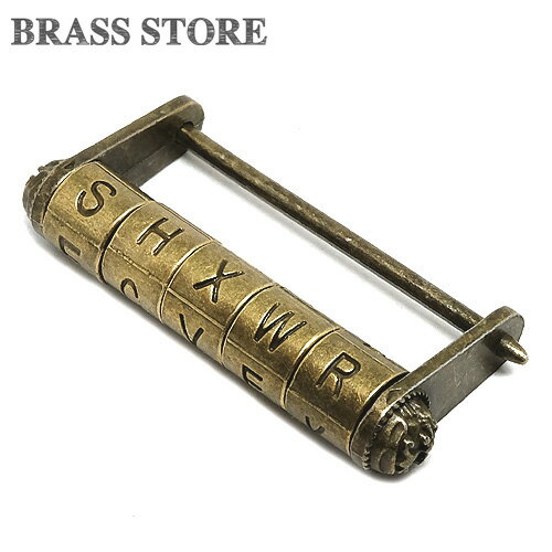 BRASS STORE ブラスストア / 真鍮製 錠前（アルファベット）/ 鍵 カギ ロック 南京錠 アンティーク ビンテージ ブラス製 旅行グッズ 防犯 おもちゃ オブジェ インポート