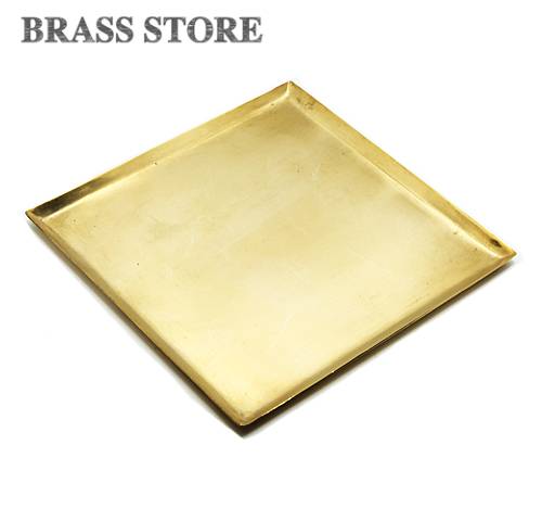 楽天真鍮雑貨 BRASS STOREBRASS STORE ブラスストア / 真鍮 トレー（L） / ブラス 小物入れ 正方形 コースター ブラス 雑貨 メンズ レディース トレイ グッズ 文房具 インテリア 雑貨 雑貨 文房具　正方形