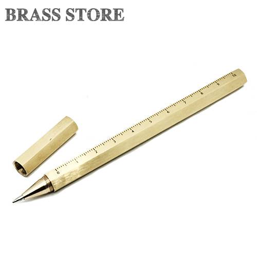 BRASS STORE ブラスストア / 真鍮 ボールペン（10cmメモリ付き）/ ブラス 筆記用具 文房具 ステーショ..