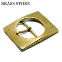 BRASS STORE ブラスストア / 真鍮 レザーベルト用バックル(丸穴タイプ)ベルト幅38mm / シングルピン 一穴 ブラス ギャリソンベルト 大きい ...