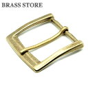 BRASS STORE ブラスストア / ベルト交換用 バックル (四角)ベルト幅40mm / シングルピン 一穴 ブラス ギャリソンベルト 大きい カスタムパ...