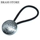 BRASS STORE ブラスストア / フィリピン 1ペソ コインコンチョブレスレット（水牛）28mm / 硬貨 外国 バグル ビンテージ メンズ レディース 髪留め シルバー ゴールド アンクレット 古銭 ループ