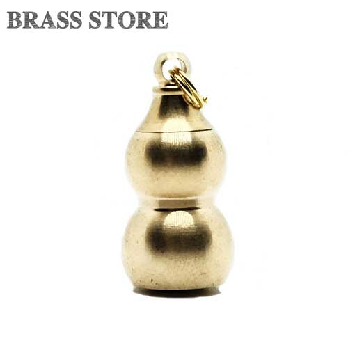 BRASS STORE ブラスストア / 真鍮 ひょうたん キーホルダー（ケースタイプ ミニ） / ゴールド 瓢箪 キーリング ネックレス アメカジ ペイユー 動物 ブラス ペンダント トップ 雑貨 ビンテージ