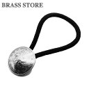 BRASS STORE ブラスストア / チェコスロバキア 1コルナ コインコンチョ ヘアゴムブレスレット(ライオン)19mm / 硬貨 外国 バングル ビンテ...