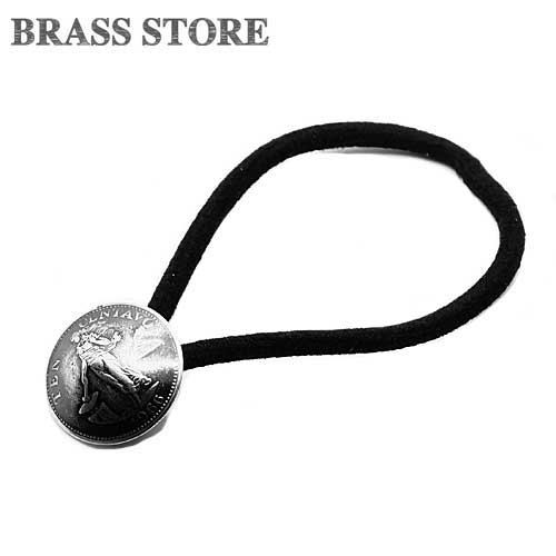 乐天商城 - BRASS STORE ブラスストア /フィリピン 10センタボ （火山 女神像）17mm / 硬貨 外国 バングル ビンテージ メンズ レディース 髪留め シルバー ゴールド アンクレット 古銭 ループ