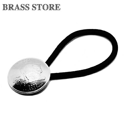 樂天商城 - BRASS STORE ブラスストア / アメリカ 50州 25セント 23mm （アメリカバイソン）23mm / コンチョ ヘアゴム ブレスレット カンザス州記念硬貨 ワシントン 髪留め メンズ レディース