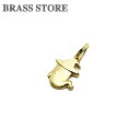 楽天真鍮雑貨 BRASS STOREBRASS STORE ブラスストア / 二重リング付き 真鍮チャーム（ゴースト）/ 幽霊 お化け おばけ ハロウィン アニメ かわいい ゲーム フィギュア ブラス パーツ