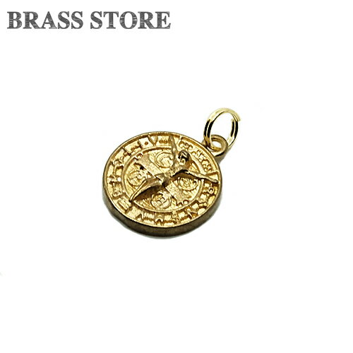 BRASS STORE ブラスストア / 丸カン付き 真鍮 ペンダントトップ（キリスト） メダイ マリア 磔刑 十字架 ブラス ネックレス チャーム カトリック プロテスタント