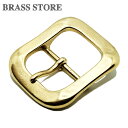 BRASS STORE ブラスストア / 真鍮 レザーベルト用バックル(隆起)ベルト幅40mm / シングルピン 一穴 ブラス ギャリソンベルト 大きい カスタ...