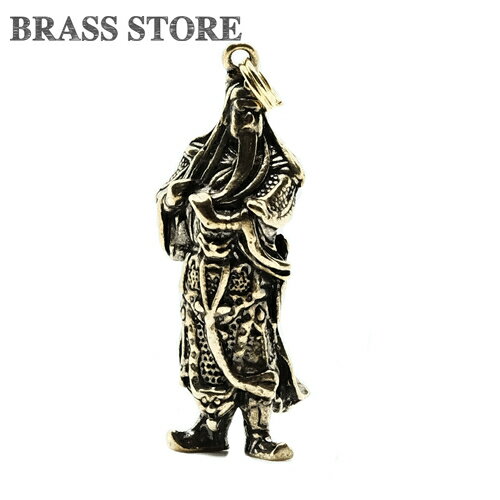 BRASS STORE ブラスストア / 真鍮 キーホルダー（武将）/ 中国 武士 甲冑 鎧 武者 ゴールド キーリング..