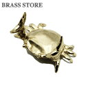 BRASS STORE ブラスストア / 真鍮 ペン置き(蟹 燻しなし)カニ 星座 かに座 キャンサー ペン立て 筆置き 収納 置物 ゴールド 文房具 金色 ブ...