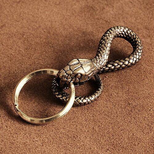 BRASS STORE ブラスストア / 真鍮 ヘビ キーホルダー / ネックレス キーフック ブラス ペンダントトップ カスタムパーツ 雑貨 動物 骨 おもちゃ 蛇 干支 縁起物 チャームの商品画像 2