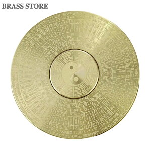 BRASS STORE ブラスストア / 真鍮 ハンドスピナー(方位図)八卦 太極図 陰陽 陰陽魚 勾玉 方位神 風水 中国 道教 シンボル ブラス 財運 間取り 五行思想 家づくり