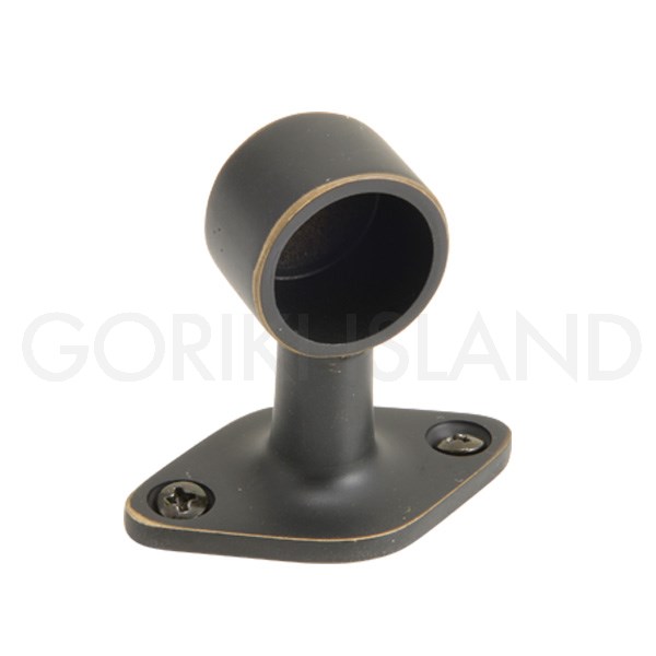 【在庫限り】 GORIKIISLAND ブラケット S 19 BK≫受け金具 ハンガーパイプ カーテンレール 手すり タオ..