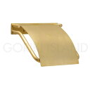 GORIKIISLAND TPH PF HL≫トイレットペーパーホルダー 紙巻器 真鍮製 壁付け カバーあり 右差し おしゃれ シンプル ミニマル ナチュラル ビス付き ヘアライン仕上げ 経年変色あり ゴールド 金色