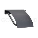 GORIKIISLAND TPH PF GY≫トイレットペーパーホルダー 紙巻器 真鍮製 壁付け カバーあり 右差し おしゃれ シンプル ミニマル ナチュラル ビス付き グレー仕上げ 艶なし 灰色