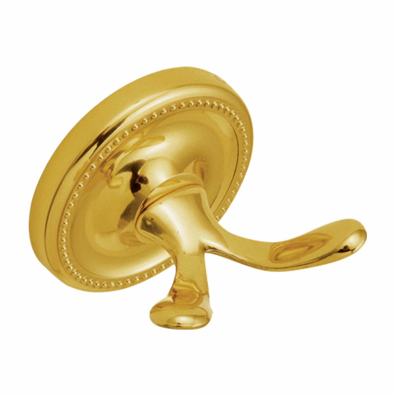 GORIKIISLAND タオルフック PB≫ダブルフック バスローブフック コートフック ロッカー バスルーム バッグ 帽子 小物掛け 真鍮製 壁付け おしゃ...