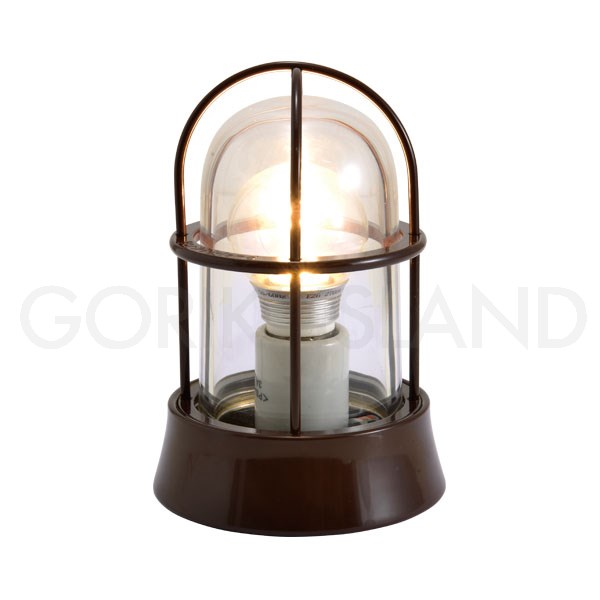 GORIKIISLAND BH1000 CC CL LE≫ガーデン ウォール ポーチ ライト マリンランプ 船舶照明 クリアガラス 中型 真鍮製 壁 天付け 直接結線 おしゃれ レトロ 和風 モダン 防雨 屋外 室内 ビス LED 1灯 付属 ショコラ艶あり仕上げ チョコレートブラウン 茶色